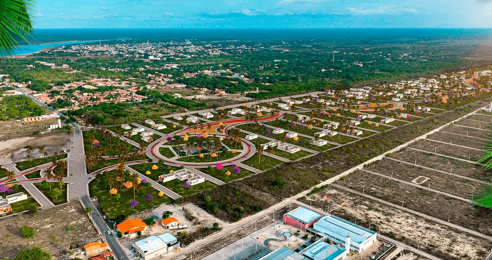 Vista aérea do Villa Jeri e do entorno em Jijoca de Jericoacoara