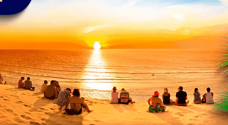 Pôr do sol visto da duna em Jericoacoara